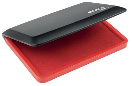 COLOP Micro 2 Red Rubber Stamp Ink Pad. Measures 110x70mm. Best Ink Pad for Home, Office, and Crafting Use. Water-Based, Non-Toxic, Document-Proof and Vegan Friendly.