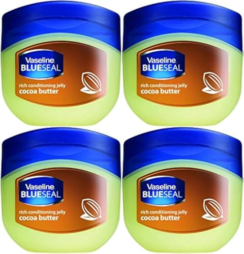 Vaseline Rich Conditioning Petroleum Jelly, Cocoa Butter, 3.4 Ounce (Pack of 4)