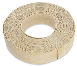 WoodPress® 22 mm Bois de Frêne Véritable Bande de Chant en Placage Préencollé – Rouleau de 7,5 m – Application à Repasser facile à faire soi-même, couvre le bord d'un panneau MDF standard