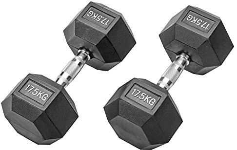 Bad Company I Mancuernas de goma para aeróbic, gimnasia y fitness, 35 kg (2 x 17,5)