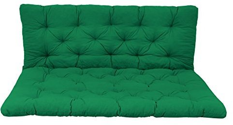 Ambientehome Palettenkissen mit Rückenlehne, grün, Sitzpolster 120 x 80, Rückenkissen 120 x 60 cm, Indoor & Outdoor