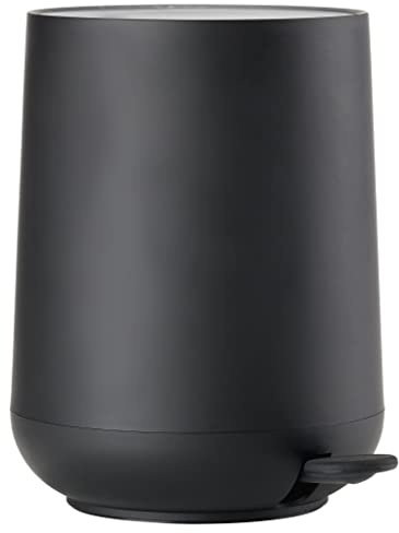 Zone Denmark Nova Mülleimer fürs Bad, Kosmetikeimer, Abfalleimer fürs Badezimmer, Durchm. 23 cm, Höhe 29 cm, Fassungsvermögen 5 Liter, Schwarz