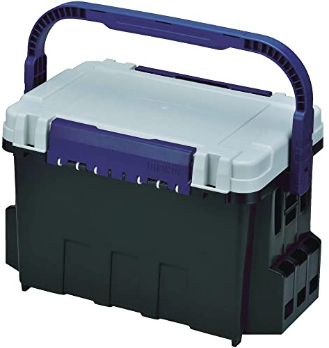 Meiho Box Seat Bucket Mouse BM-9000 - Angelkasten 542 x 340 x 350 mm, Angelkoffer mit 35 Liter Volumen, schwarz/weiß/Blaue Angelbox auch als Angelsitz zu verwenden!