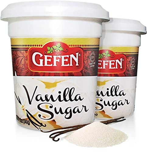 Gefen Vanilla Sugar, 12oz, (2 Pack), Resealable Container, Measuring Scoop Included