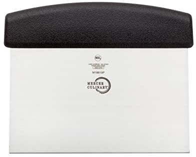 Mercer Culinary Millennia Bench Scraper, 5 7/8 Inch X 3 1/2 Inch Blade, Black Handle