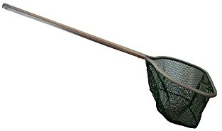 Frabill Bait dealer net 12x10in. 26in. Handle 3528, Premium Landing Net, Multi, One Size,Black and Grey