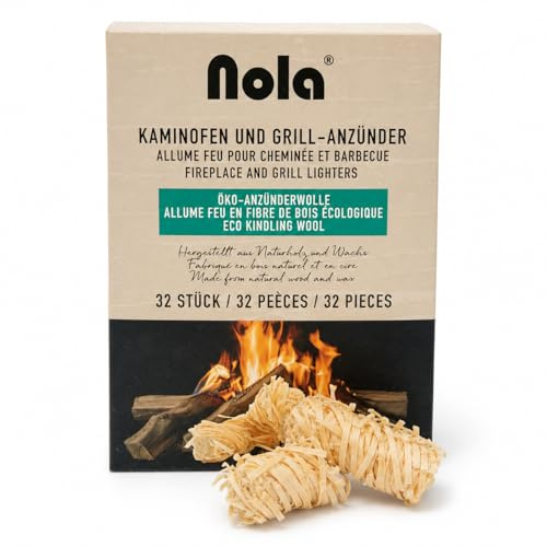 KM Firemaker 32 Grillanzünder ökologische Holzwolle mit Wachs, Anzündwolle, Kaminanzünder, Ofenanzünder, Kaminanzünder, Feueranzünder, Firestarter Art.145 (1)
