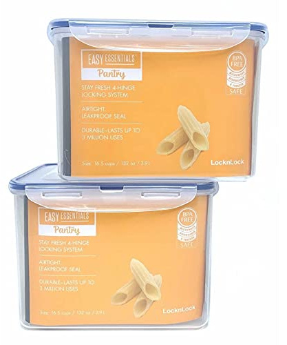 LOCK & LOCK (Lot de 2) hermétique rectangulaire Tall récipient à Nourriture 3 738,5 gram/16.48-Cup