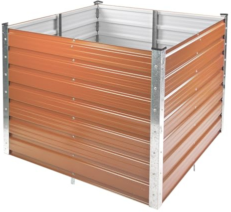 DEMA Metall Hochbeet Rosendaal 99x99x80 cm - Gartenbeet, Gemüsebeet, Pflanzbeet - Langlebig, Verzinkt, Wetterfest - Für Garten, Balkon, Terrasse