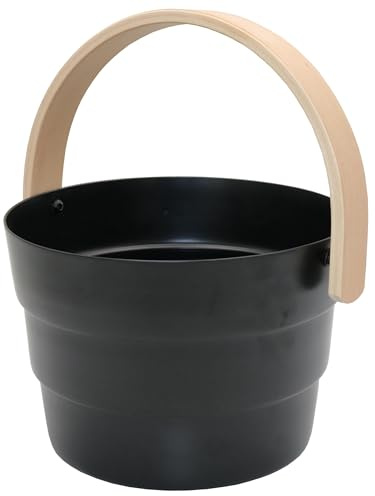 Nikkarien Sauna Aufgusseimer Pyörre 6 l Aluminium schwarz 688