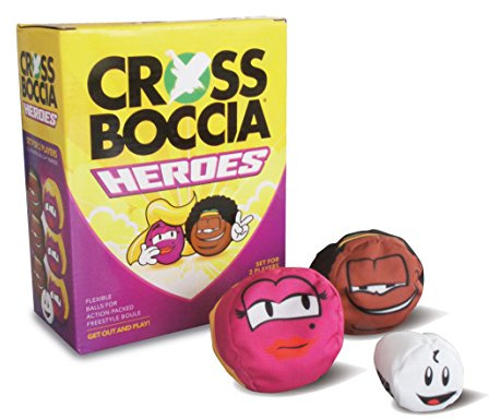 Crossboccia Doublepack Heroes Mexican & Dude Gioco Bocce, 2x3 Bocce com Design Diverso, Pieni di Granuli, Set per 2 Giocatori, Include Boccino, 970827