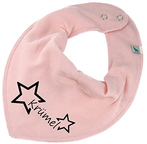 HALSTUCH mit Namen oder Text personalisiert für Baby oder Kind aus Baumwolle in Einheitsgröße Stern