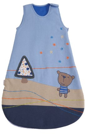 Bellemont Babyschlafsack, Jersey, Stickerei, Motiv: Sterne, 0 bis 6 Monate, 70 cm