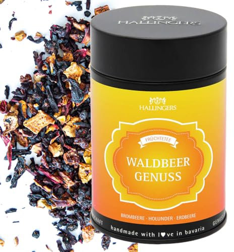 Hallingers Genuss Manufaktur Loser Früchte-Tee mit Brombeere, Holunder & Erdbere|Made in Bayern