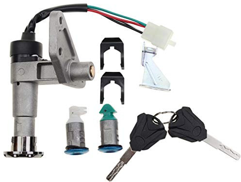 GOOFIT Juego de Llave de Interruptor de Encendido Apto reemplazo reemplazo para 125cc 150cc Chino Ciclomotor Escúter