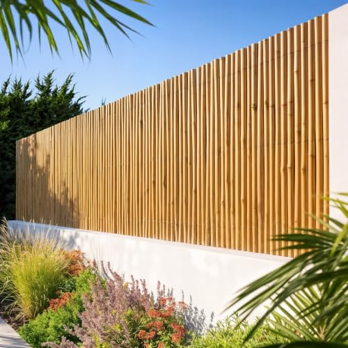 Nortene Cañizo Entero Barnizado Bambooflex Natural Bambú Exterior 2X3 M | Cañizo De Bambú Natural Barnizado, Ideal Para Aportar Privacidad Y Decoración En Jardín, Cerramiento Natural De Alta