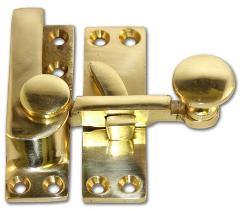 Brass 'Arm' Sash Window Fastener (Pack of 1)