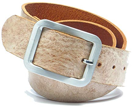 Kollektion Chrissys-in Ledergürtel beige aus weichem Rindleder 4 cm breit aus eigener Fertigung (100)
