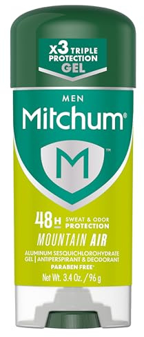 Mitchum - Stick déodorant anti-transpirant pour homme - Protection 48 heures contre l’humidité et les odeurs - Testé dermatologiquement - Parfum Air de montagne - 100 ml