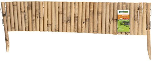 Windhager Beeteinfassung Bambus Typ3, 35 x 100 cm, Beetumrandung, Rasenkante, Holz, Natur, 06491