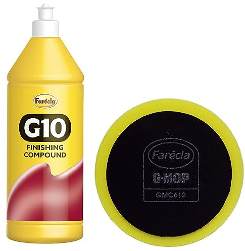 Farecla G10 Rubbing Compound 500ml 0.5l Litre Car Bodyshop Finishing Liquid Polish Ultra Fine Vehicle Polish Swirl Remover Colour Restorer Professional+ Farecla GMC601 6 GMop Wet Use Compounding Foam