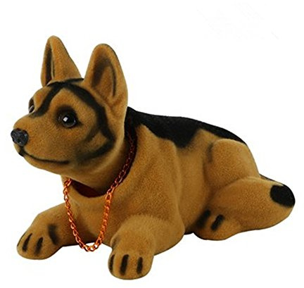 Kangkang@ Car Styling New Cute Bobblehead Dog Doll Car Nodding Dog Shakes His Head Shaking Dog for Car Decoration Furnishing Articles Shepherd Dog