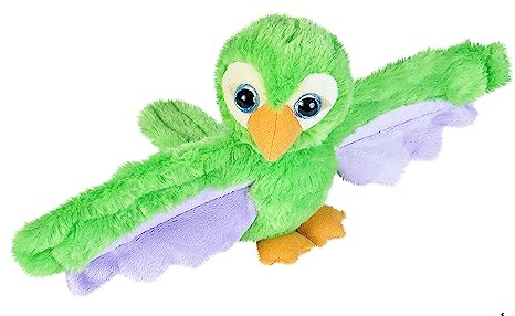 Wild Republic Hugger Perroquet Vert, Cadeau pour Bébés, Animal en Peluche, Jouet Écologique, Rembourrage Fabriqué à Partir de Bouteilles d’Eau Recyclées, 20 cm