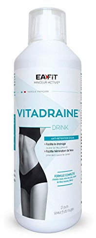 Draineur - EAFIT Vitadraine - Anti Retention D'Eau - Fruits Rouges 500 ml | Draineur Minceur Puissant Anti Retention D'eau, Aide A Affiner La Silhouette - Fruits Rouges - Programme 21 Jours 500 ml