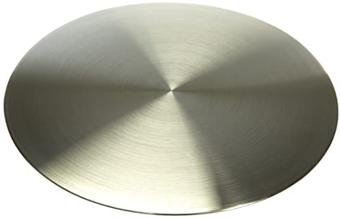 thermohauser Tortenplatte (Stahl rostfrei), rund, Durchmesser 31,5x3,0 cm, mit stabilem Ringfuß, Silber, Schwarzes
