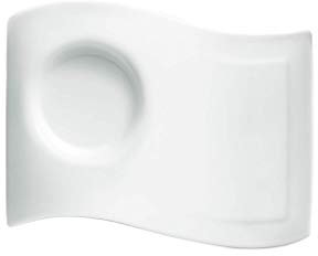 Villeroy & Boch NewWave Caffè Medium Party Plate Saucer, 20 x 14 cm, Premium Porcelain, White