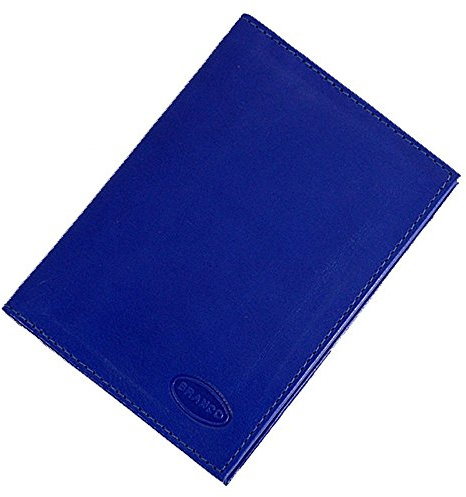 GoBago Leder Ausweishülle Ausweisetui ideal fürs Auto Basic Ausweismappe Etui (Blau)