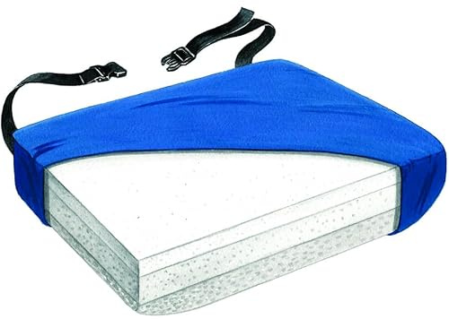 Skil-Care Tri-Foam Gel-Infused Visco Cushion, 20 W x 18 D x 3 H, Cooling Comfort and Supportive Cushion for Wheelchairs, 754835