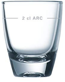 Arcoroc 24 bicchierini da grappa Gin, con riempimento segno a 20ml, 24 Bicchieri