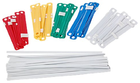 sourcing map 25 Pcs Kunststoff Abheftstreifen Papier Fasteners bunte Heftstreifen zweiteilige Papier Datei Dokument Fasteners Bindung Fasteners für Papiere