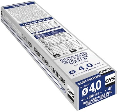 GYS - Electrodes Rutiles Ø4 E6013 - Lot de 47 - Consommable Soudure MMA - toutes positions - A L'electrode - Amorcage des 40V