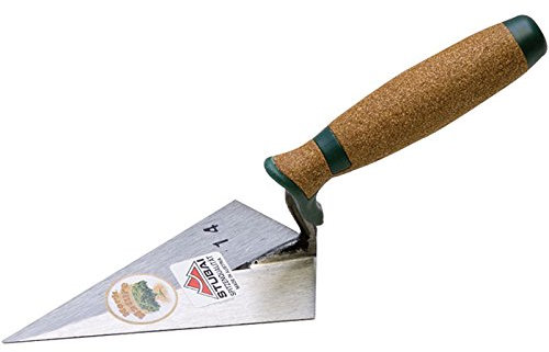Stubai 430203KG Truelle pointu hambourgeoise avec manche en liège inoxydable, Argent/brun, 140 mm