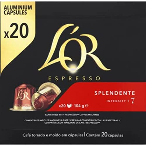 L'Or Espresso Capsules de café espresso, Splendente, Intensité 7 - La boîte de 20, 104g