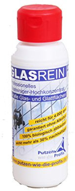 Putzen wie die Profis Profi-Glasreiniger Konzentrat, 100 ml | Fensterreiniger mit Lotus-ähnlichem Effekt | für Glatt & Glasflächen | Tierversuchsfrei und umweltfreundlich