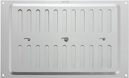 MAP Hardware 936-31 - Griglia di ventilazione regolabile in metallo, 229 x 152 mm, colore: Argento