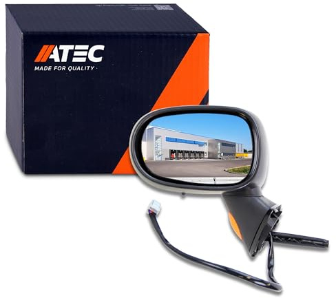 ATEC Germany 1x Rétroviseur extérieur électrique gauche chauffant avec clignotant Rétroviseur latéral asphérique Compatible avec RENAULT MODUS/GRAND MODUS (F/JP0_)