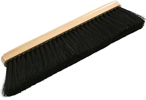 Mehlbesen Tischbesen Handfeger mit Holzkörper und Naturborsten aus Pferdehaar (hell oder dunkel), schwarz