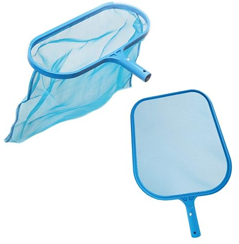 POWERHAUS24® universelles 2 in 1 Pool Kescher-Set mit Laub- / Oberflächenkescher und Bodenkescher zum Aufstecken auf eine gängige Teleskopstange mit Ø 3 cm