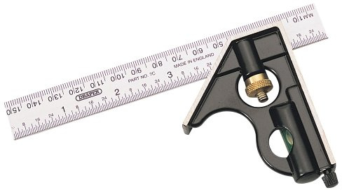 Draper 34702 Metric and Imperial Combination Square, 150mm , Blue