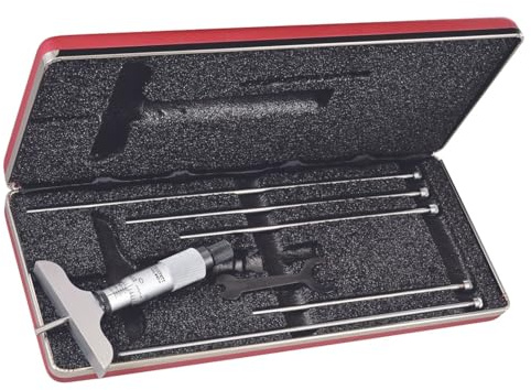 Starrett 440z-6l Vernier Tiefenmesser, Kontermutter,), Typ 0–15,2 cm, 0 cm der Graduierung 6,3 cm, Boden, 6 Ruten, 0 cm Genauigkeit