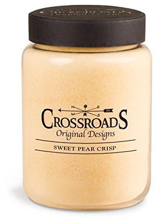 Crossroads Sweet Pear Crisp Scented 2-Wick Candle, 26 Ounce