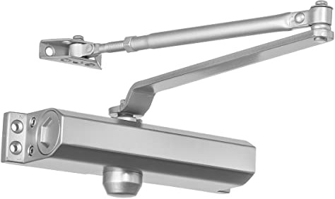 Dynasty Door Closer, Commercial Grade Size 4 Spring, Hydraulic Automatic Series 4000 Door Closer Sprayed Aluminum