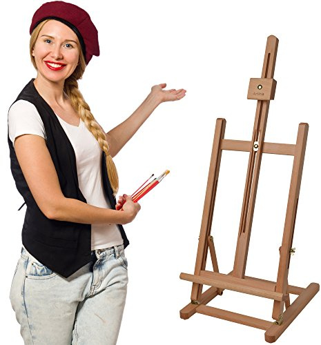 Artina Chevalet professionnel de table « Metz » XXL - Pour toile jusqu'à 62,5cm - En bois de hêtre - Stable robuste