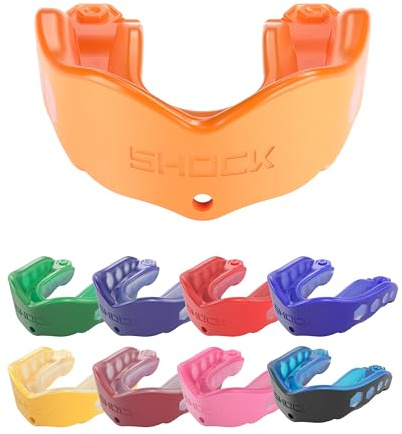 Shock Doctor Kids Gel Max Convertible Mouthguard, Orange Adult