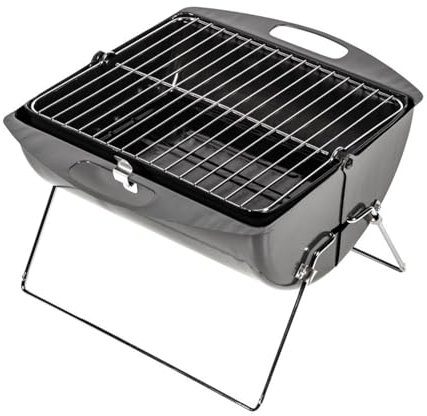 SOMAGIC Barbecue Valisette Charbon de Bois avec Cuve en Acier Emaillé, 35cm x 25cm