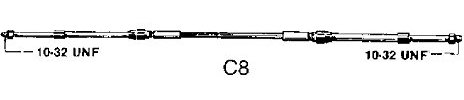 Ultraflex, Schaltkabel und Gaskabel C8 komplett, 14 Zoll, 4.27 m, 58901